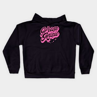 HOUSE MUSIC  - Signature And Stars (pink) Kids Hoodie